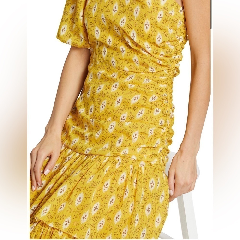 NWT Veronica Beard One Shoulder Virginia Sun Yellow size 0 - Picture 5 of 11